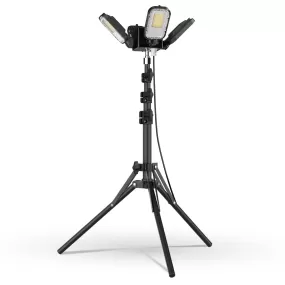 100W Adjustable 4-Head Work Light with Stand