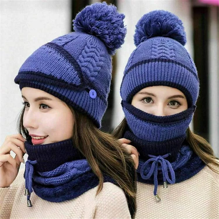 2022 New 3 in 1 Winter Beanie Set