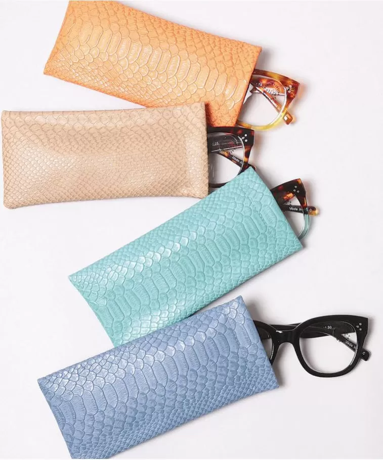 Alligator Glasses Pouch - Blue