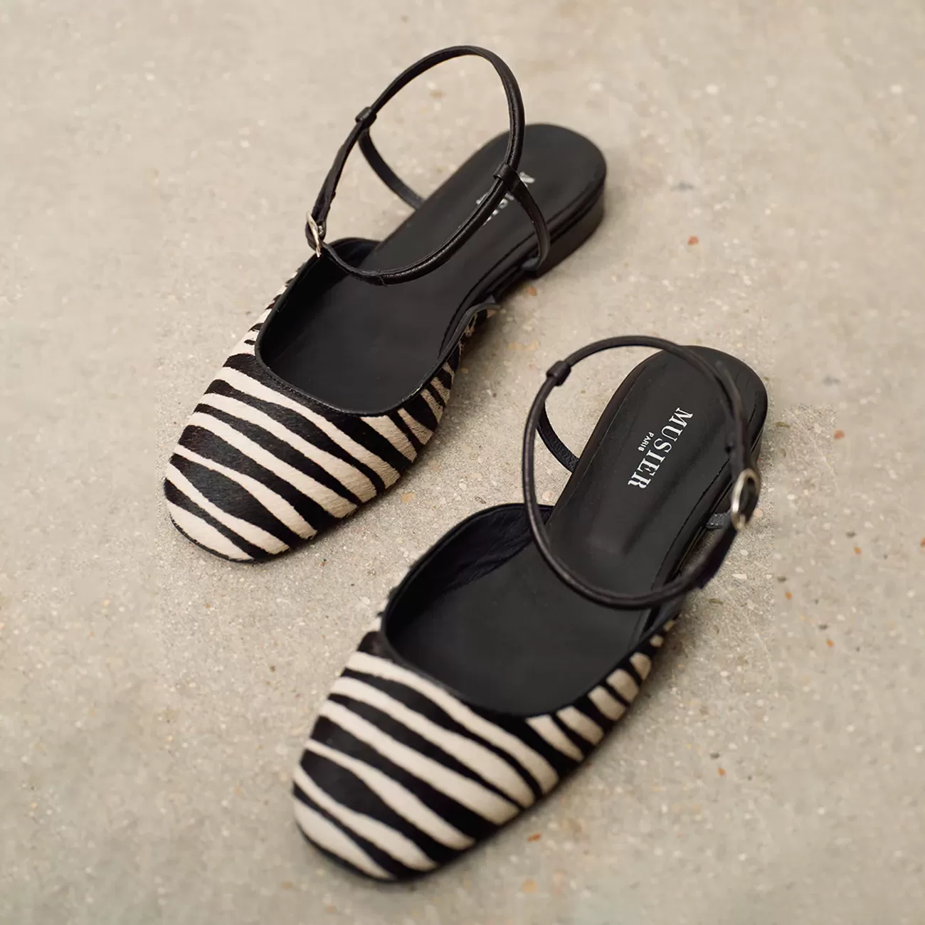 Amelia Ballerines - Zebra Print