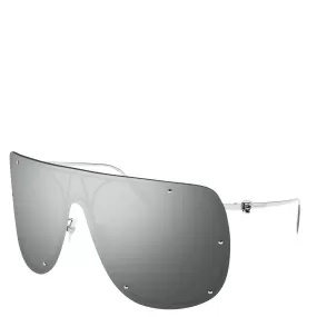 AMQ AM0313S Mask Sunglasses, Silver / Mirror