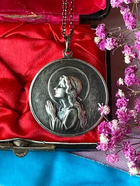 Antique Mother Mary Medal