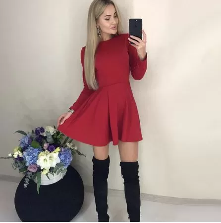 Autumn Elegant Party Mini Dress