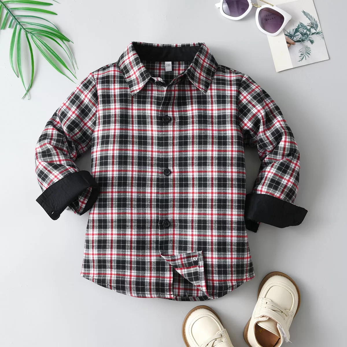 Baby Kid Boys Checked Shirts Wholesale 23082854