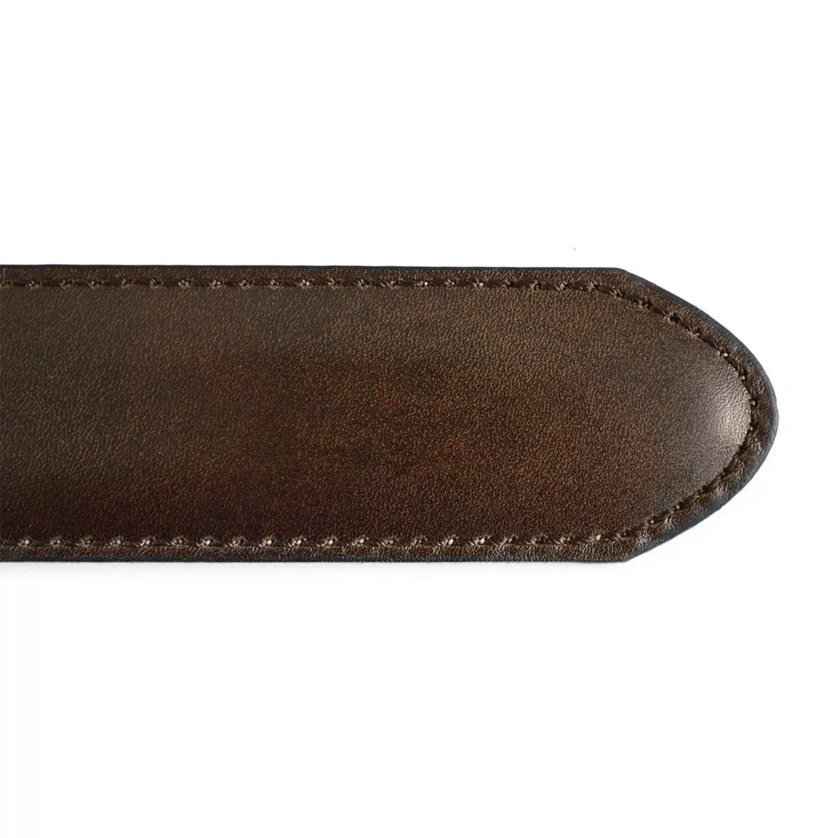 BERWICK 1707 Leather Belt - Lugo Testa Dark Brown