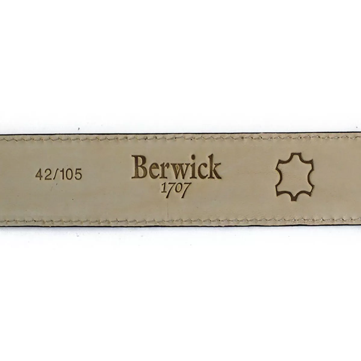 BERWICK 1707 Leather Belt - Lugo Testa Dark Brown