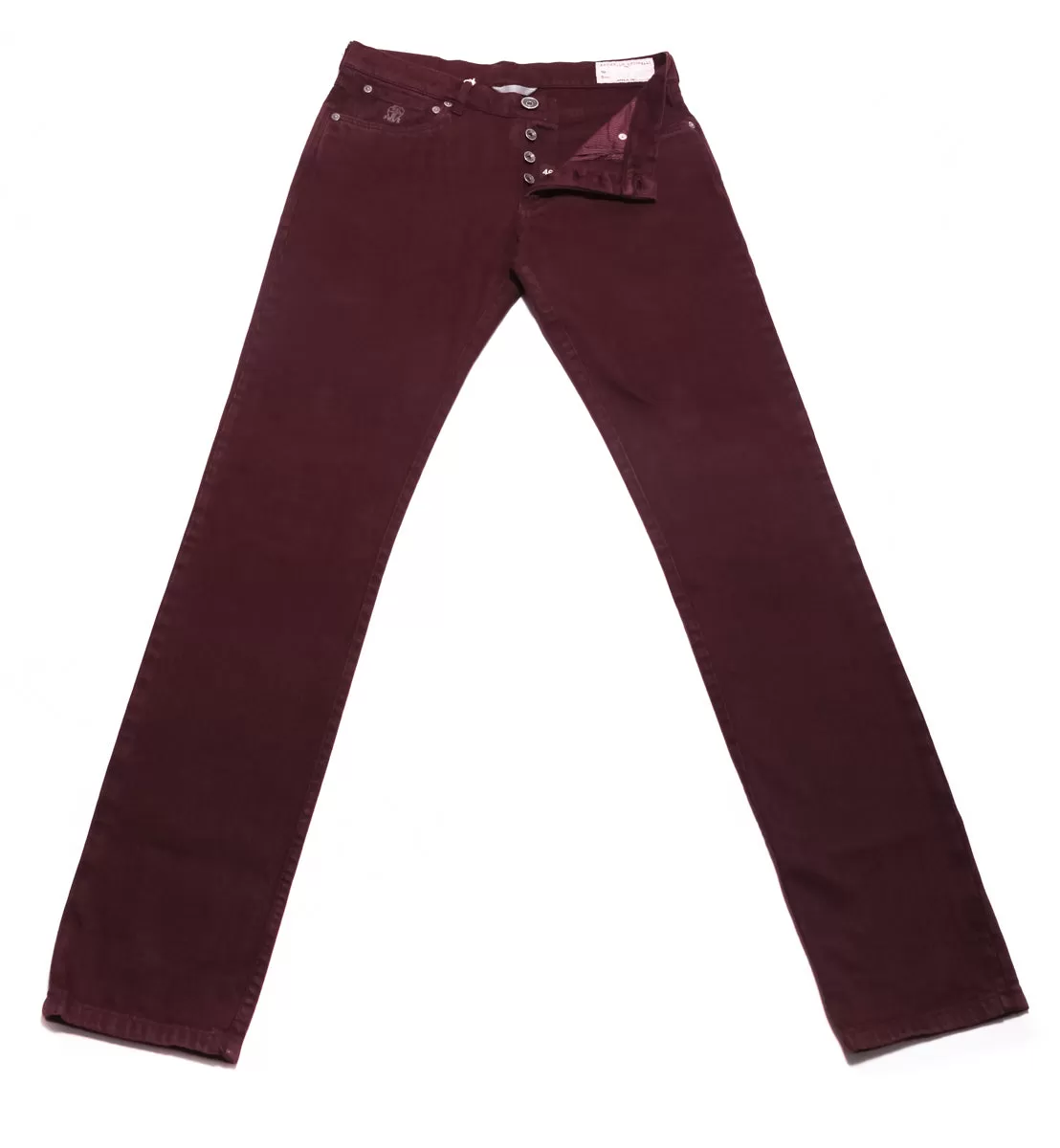 Brunello Cucinelli Burgundy Jeans - Slim