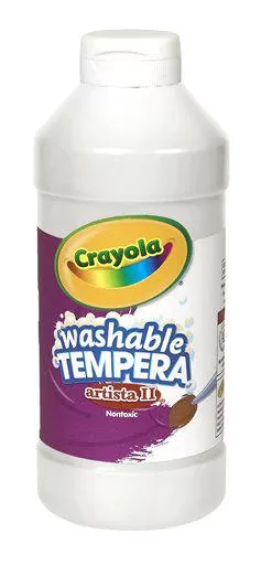 Crayola Artista II Tempera 16 Oz White Washable Paint