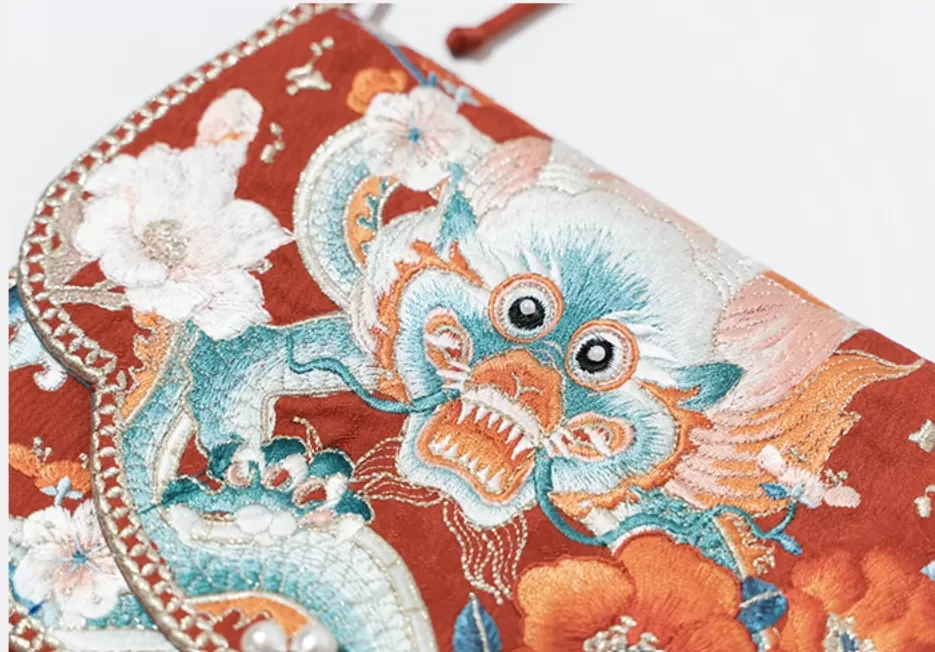 Crossbody Bag for Hanfu & Cheongsam - New Year Lions