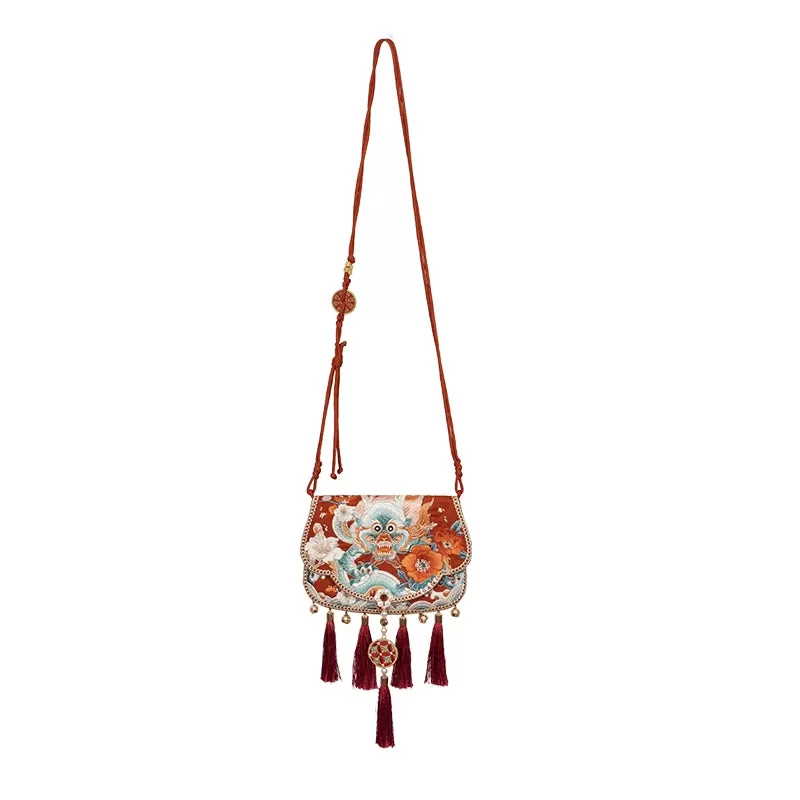 Crossbody Bag for Hanfu & Cheongsam - New Year Lions