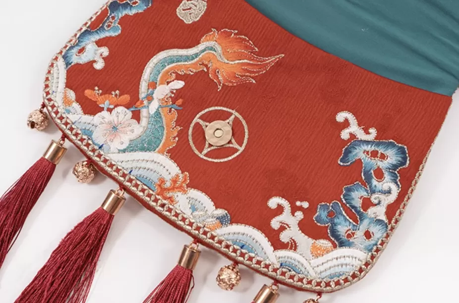 Crossbody Bag for Hanfu & Cheongsam - New Year Lions