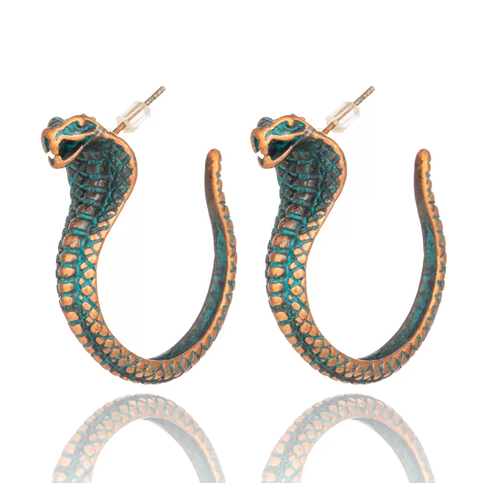 Distressed Celebrity Wear Cobra Snake Styled Earring