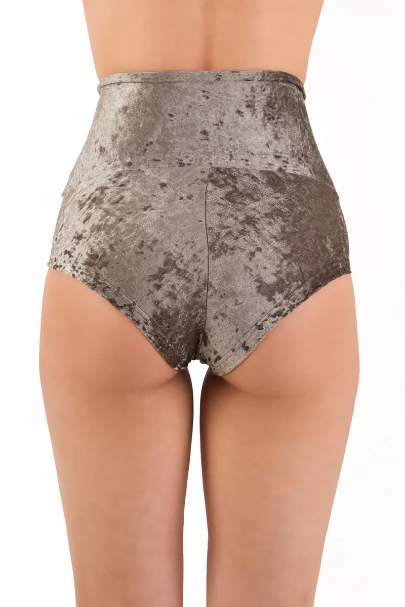 Dragonfly Betty High-Waisted Shorts - Velvet Stone