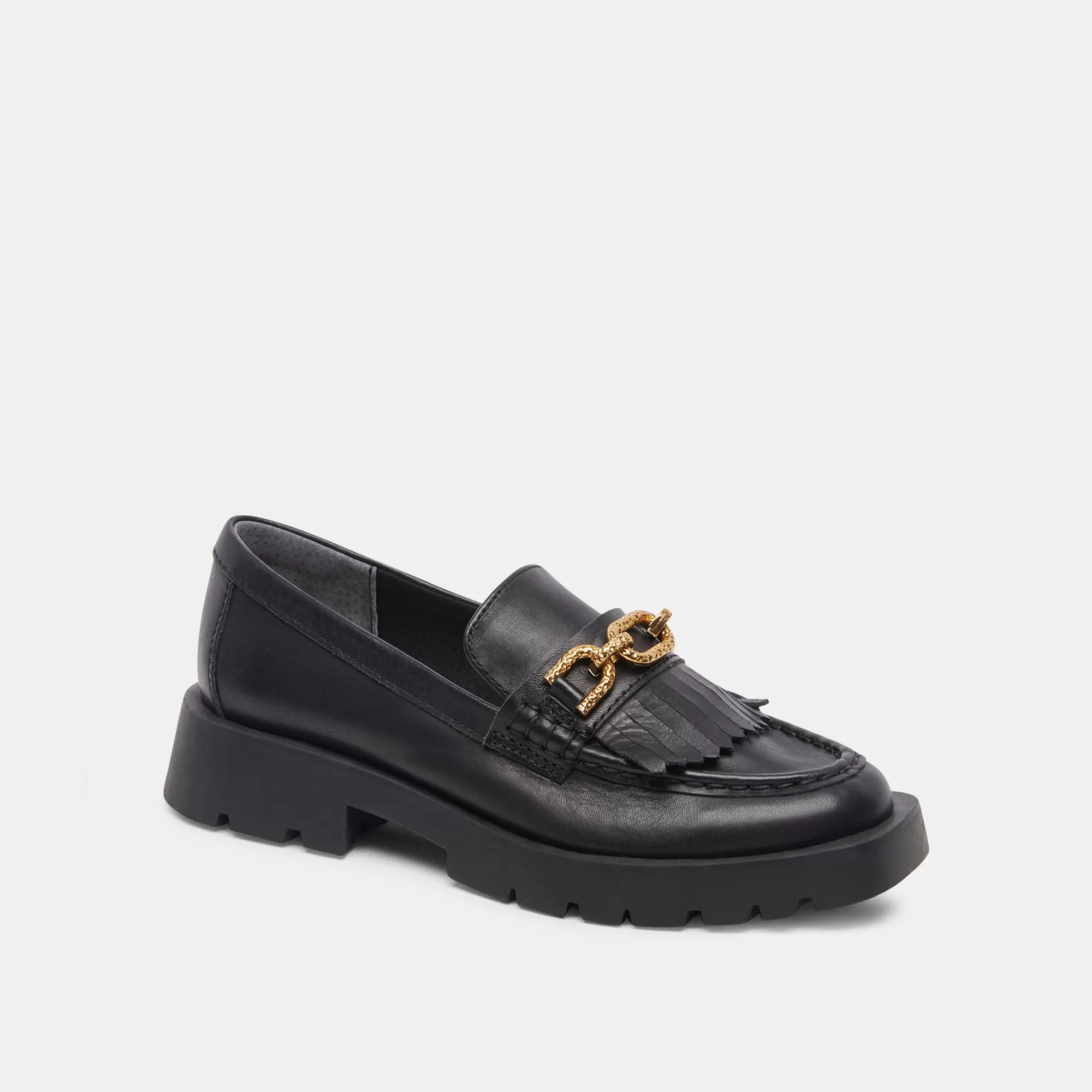 ERNA WIDE FLATS BLACK LEATHER