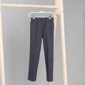 Full Elastic Slacks - Grey