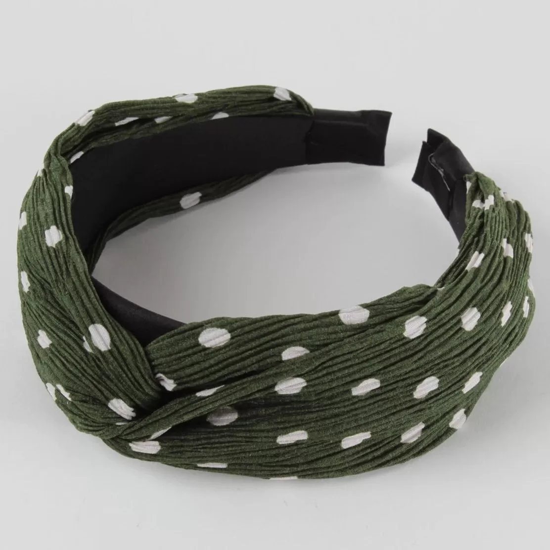 Green And White Polka Dot Headband