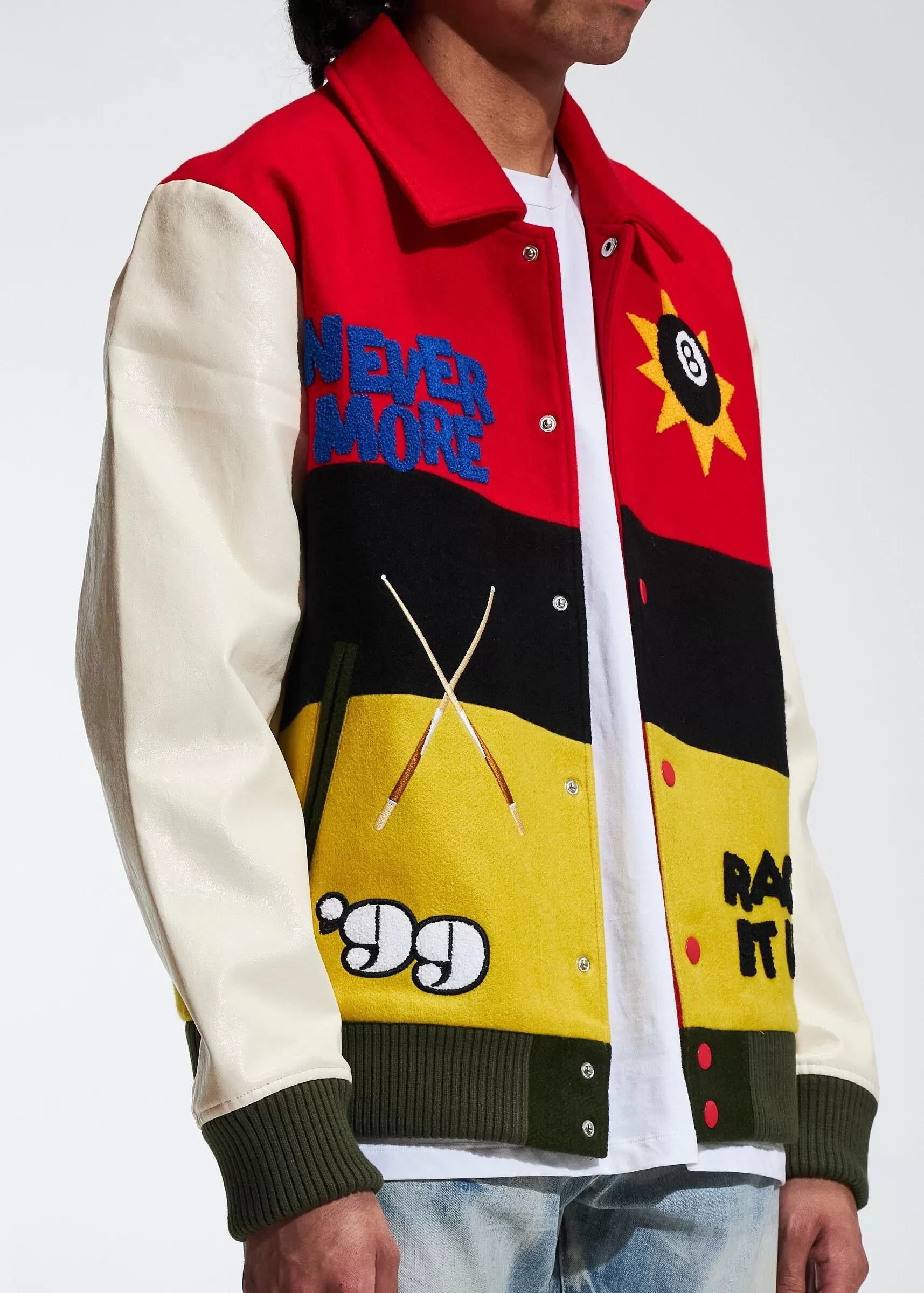 HOUSE PARTY VARSITY JACKET RED