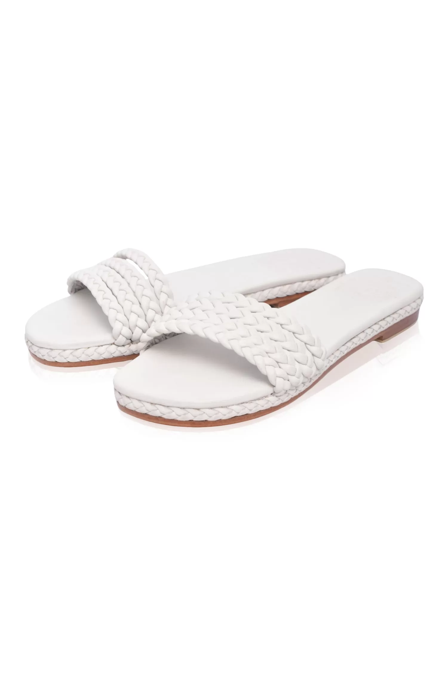 Iris Braided Leather Slides (Sz. 9.5)