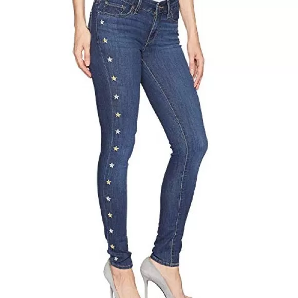 Levi Strauss & Co 711 Skinny Jeans with Stars