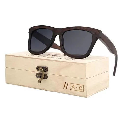 Luxury Mens Wooden Sunglasses with Bamboo Frames and UV400 Protection