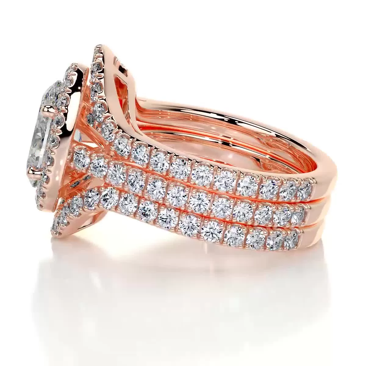 Maria Diamond Bridal Set - 14K Rose Gold