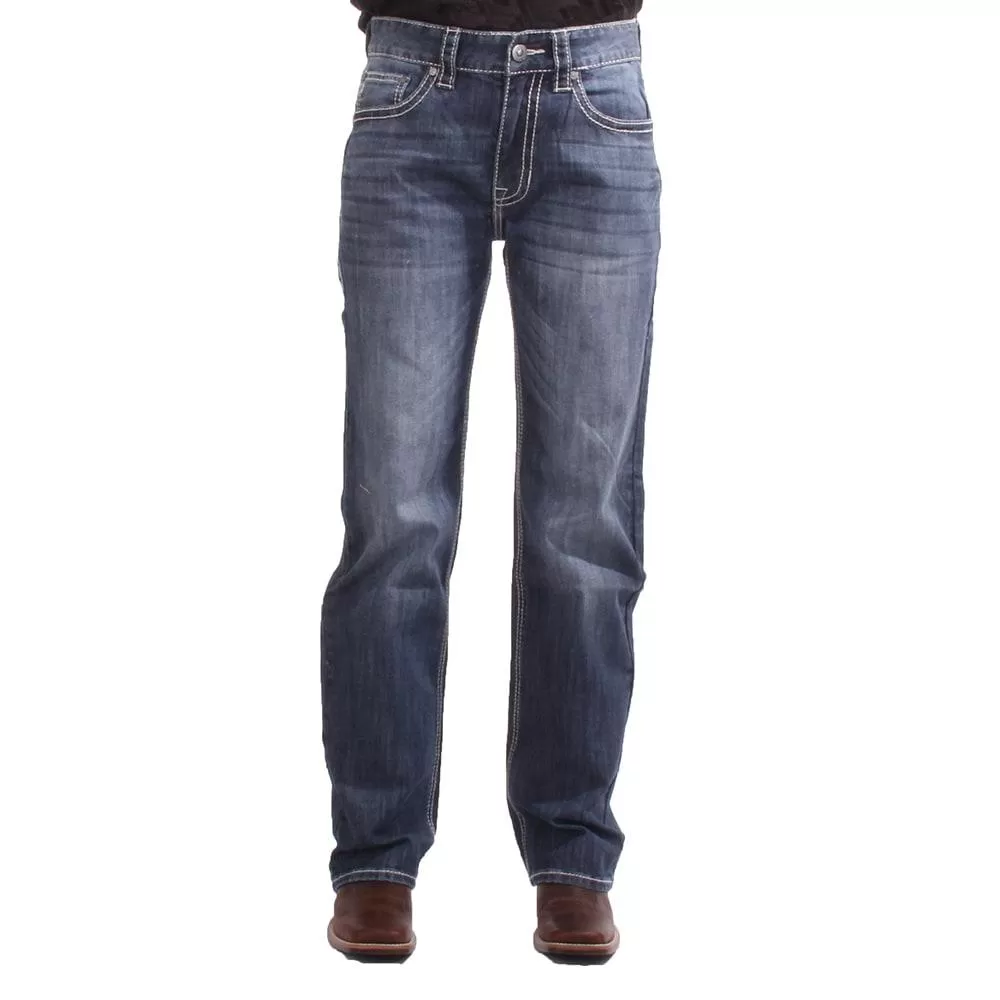 Men's Rock Roll Double Barrel Straight Relaxed Jean