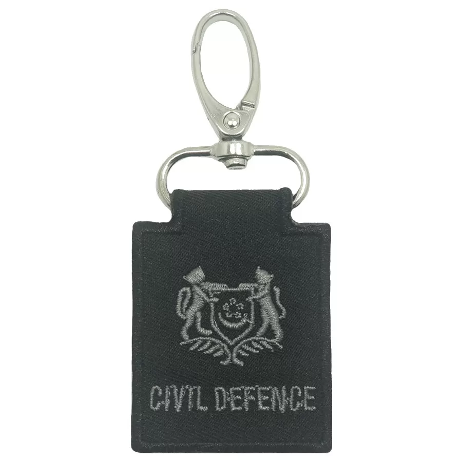 MINI SCDF RANK KEYCHAIN - BLACK FOLIAGE MAJOR (MAJ)