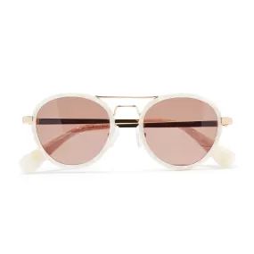 MOTHER OF PEARL DOWNTOWN AVIATOR SUNGLASSES