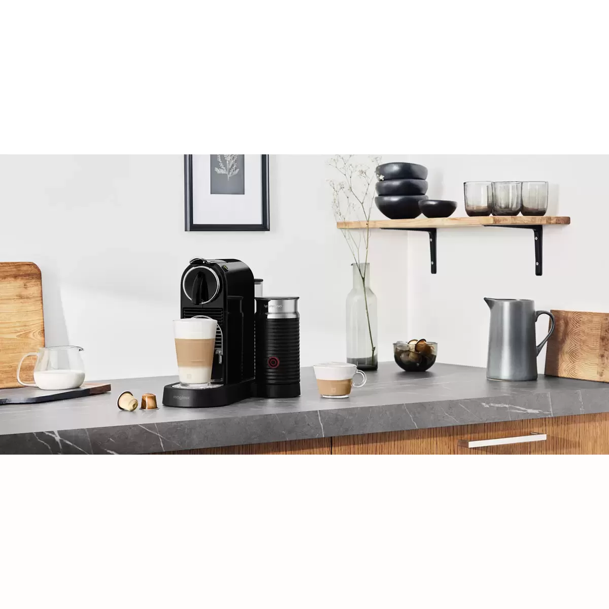 Nespresso 11317 Citiz and Milk Coffee Machine, Black - by Magimix