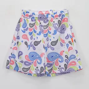 PAISLEY MESH SHORTS white/multi