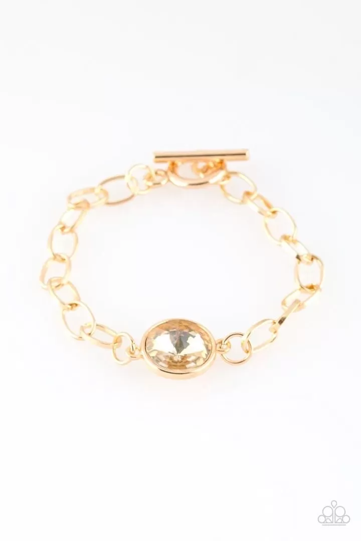 Paparazzi Accessories - All Aglitter - Gold Bracelet