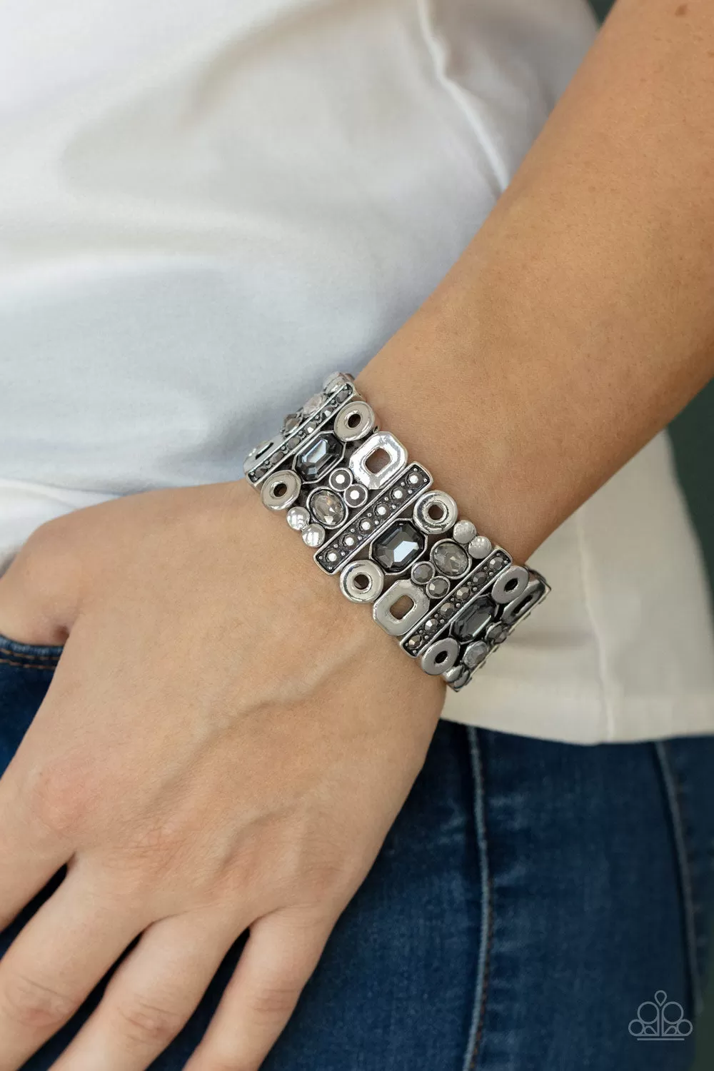 Paparazzi Accessories - Dynamically Diverse - Silver Bracelet