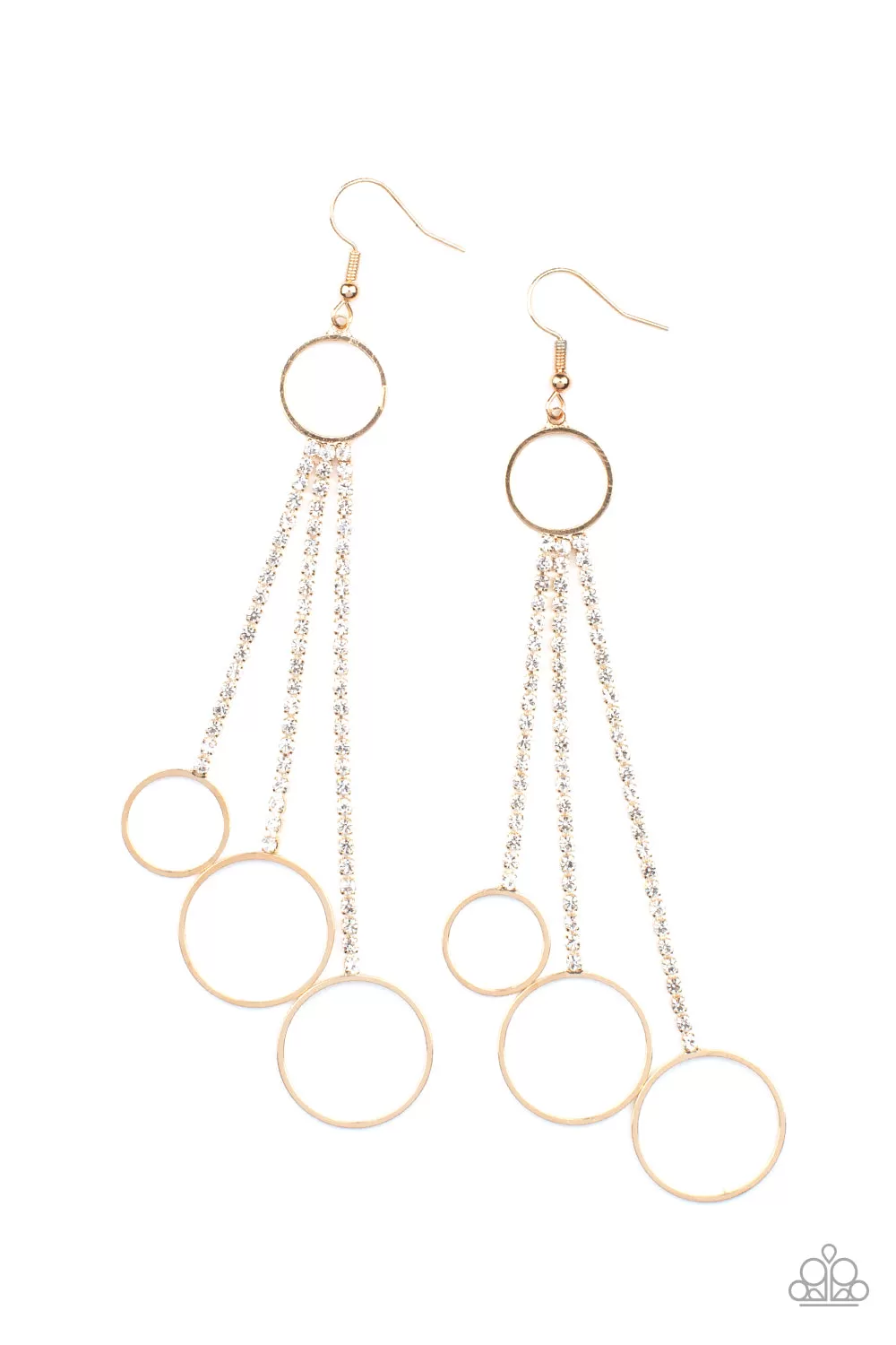 Paparazzi Demurely Dazzling - Gold Dainty Earrings