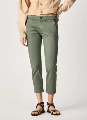 Pepe Jeans Slim Chino Trousers Maura PL211547YE4R 684 vineyard green