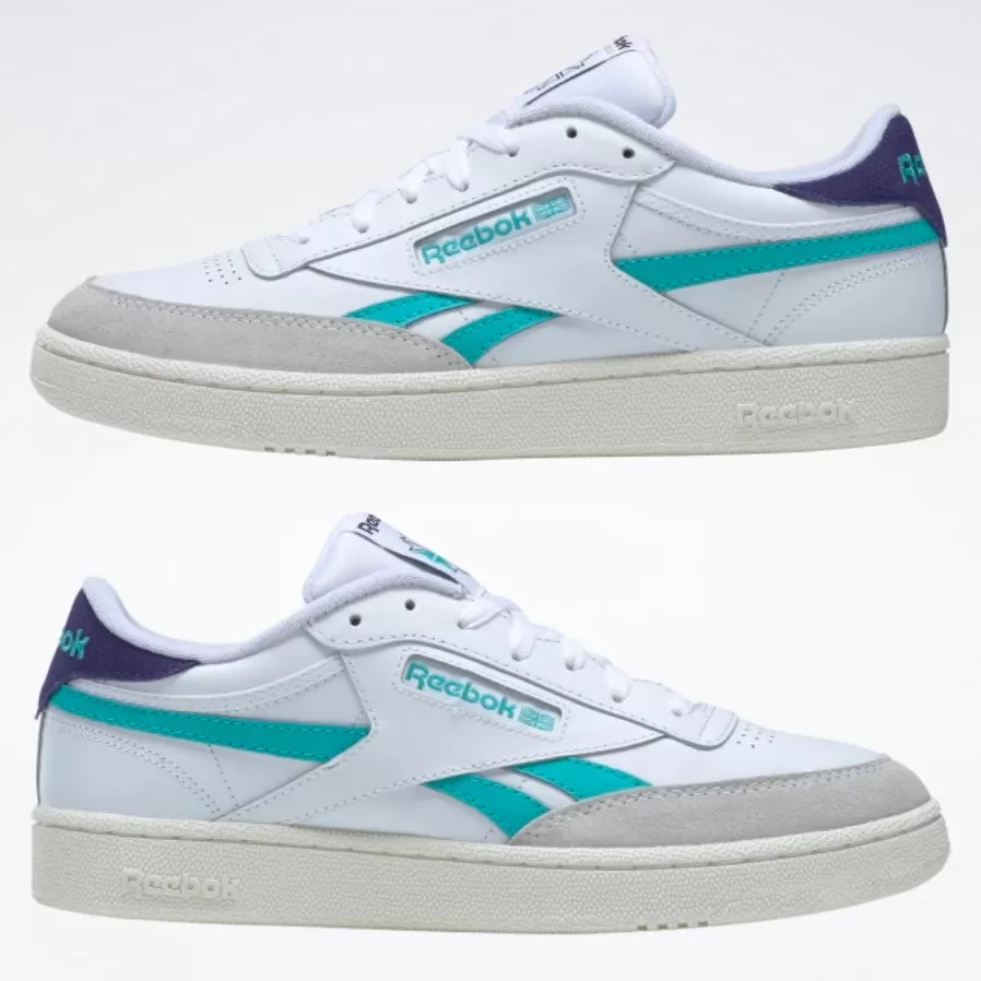 REEBOK Club C Revenge Vintage Shoes Cloud White / Classic Teal / Bold Purple