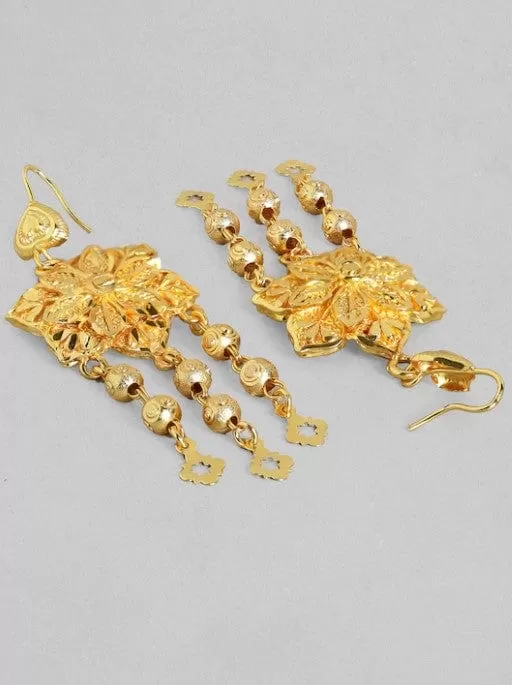 Rubans Gold Plated Handcrafted Layered Necklace Set