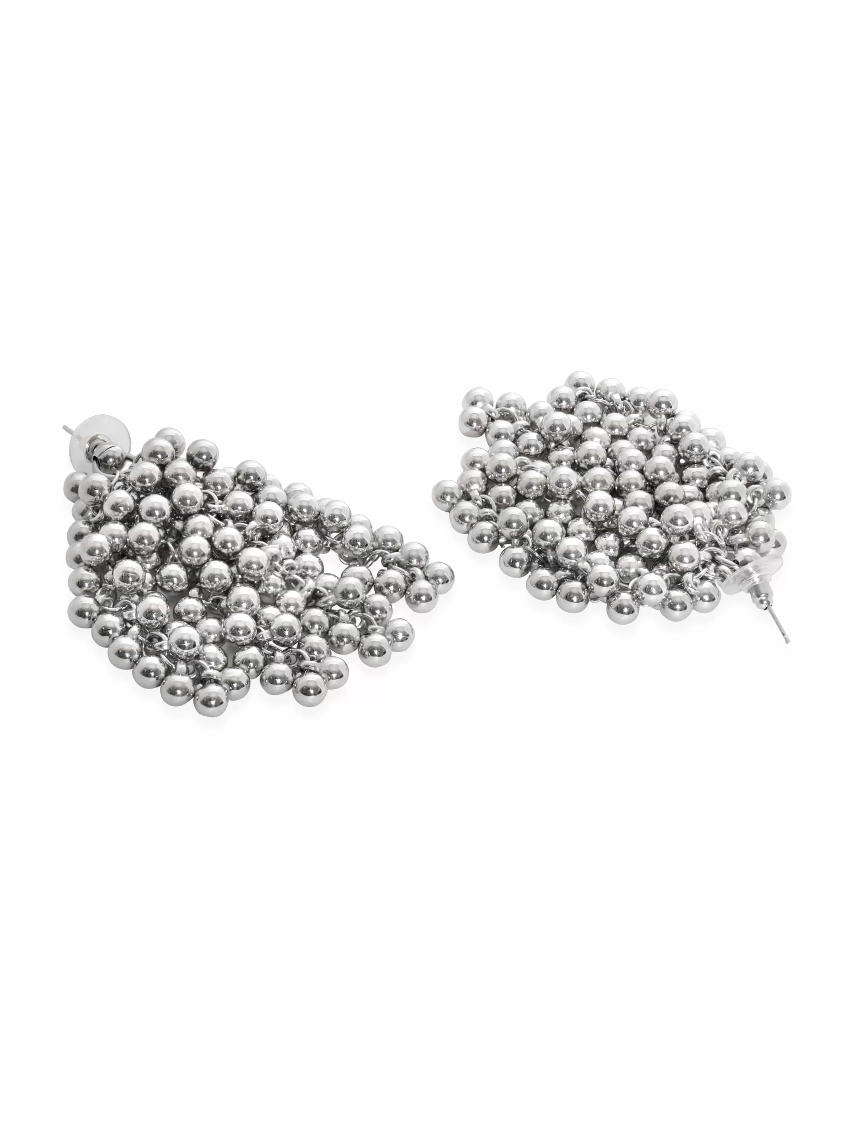 Rubans Moonlit Cascade Exquisite Silver Tone Drop Earrings