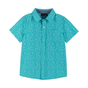 Short Sleeve Buttondown Shirt | Sunglasses Print