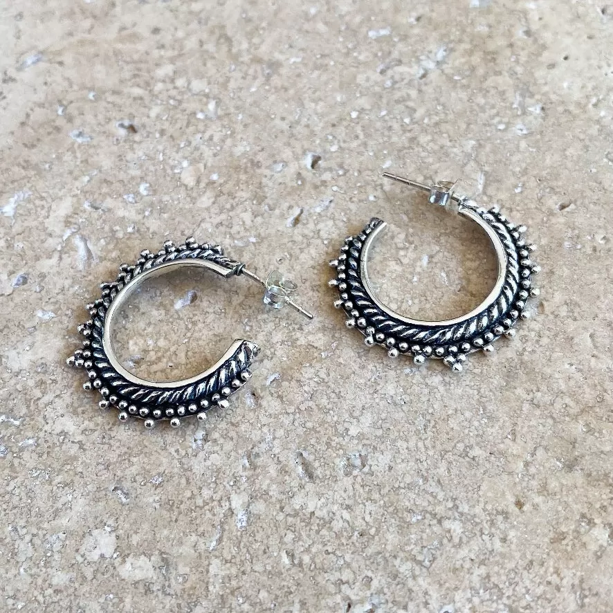 Silver Rawa Hoop Earrings