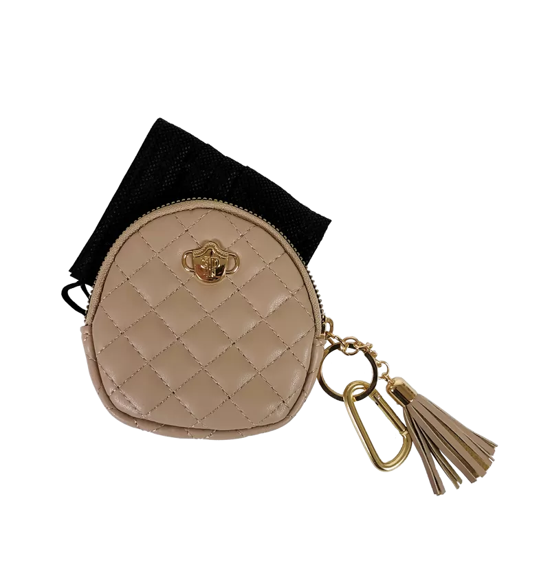 Small Accessories Holder - Tan Quilted