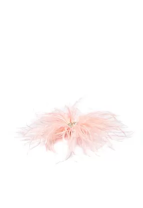 Solid Feather Crystal Stud Clip