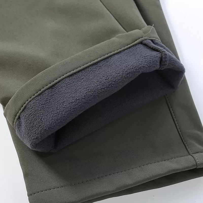 Stretch Waterproof Pants Men Casual Winter Thick Warm Tactical Pants