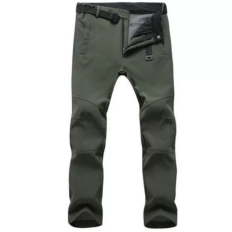 Stretch Waterproof Pants Men Casual Winter Thick Warm Tactical Pants