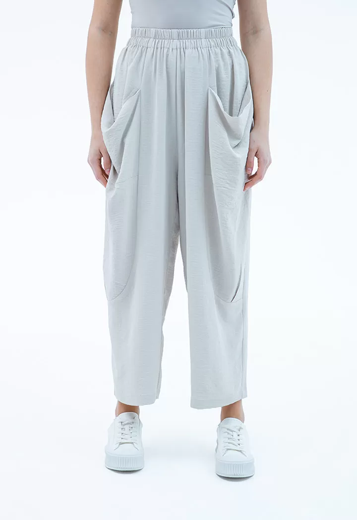 Textured Solid Trousers