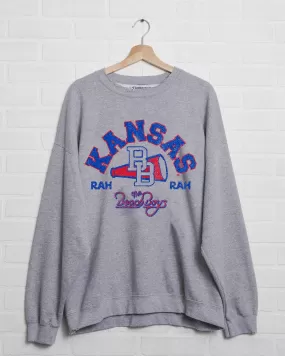 The Beach Boys KU Jayhawks Cheer Arch Gray Thrifted Sweatshirt