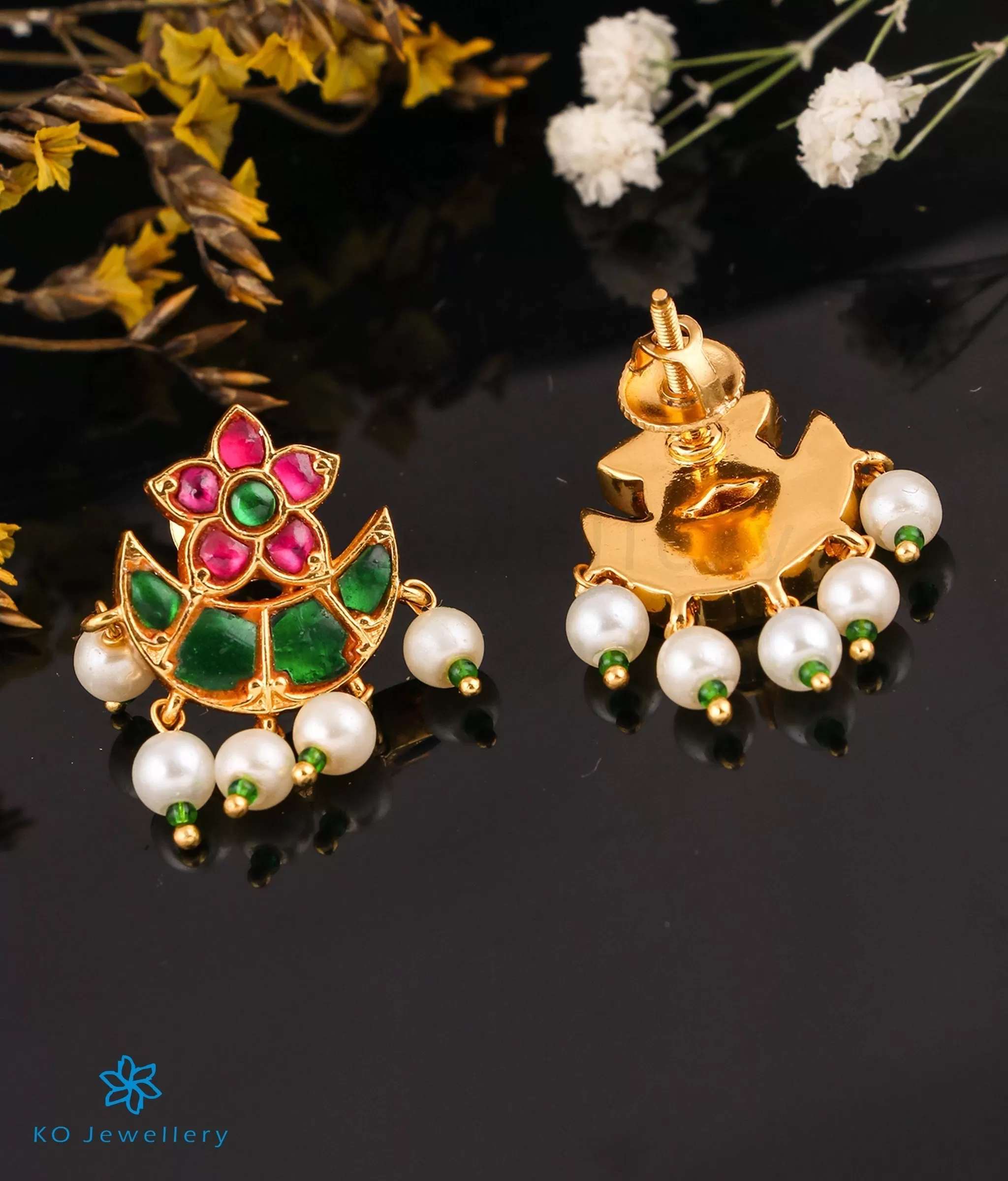 The Sujati Silver Kundan Earrings