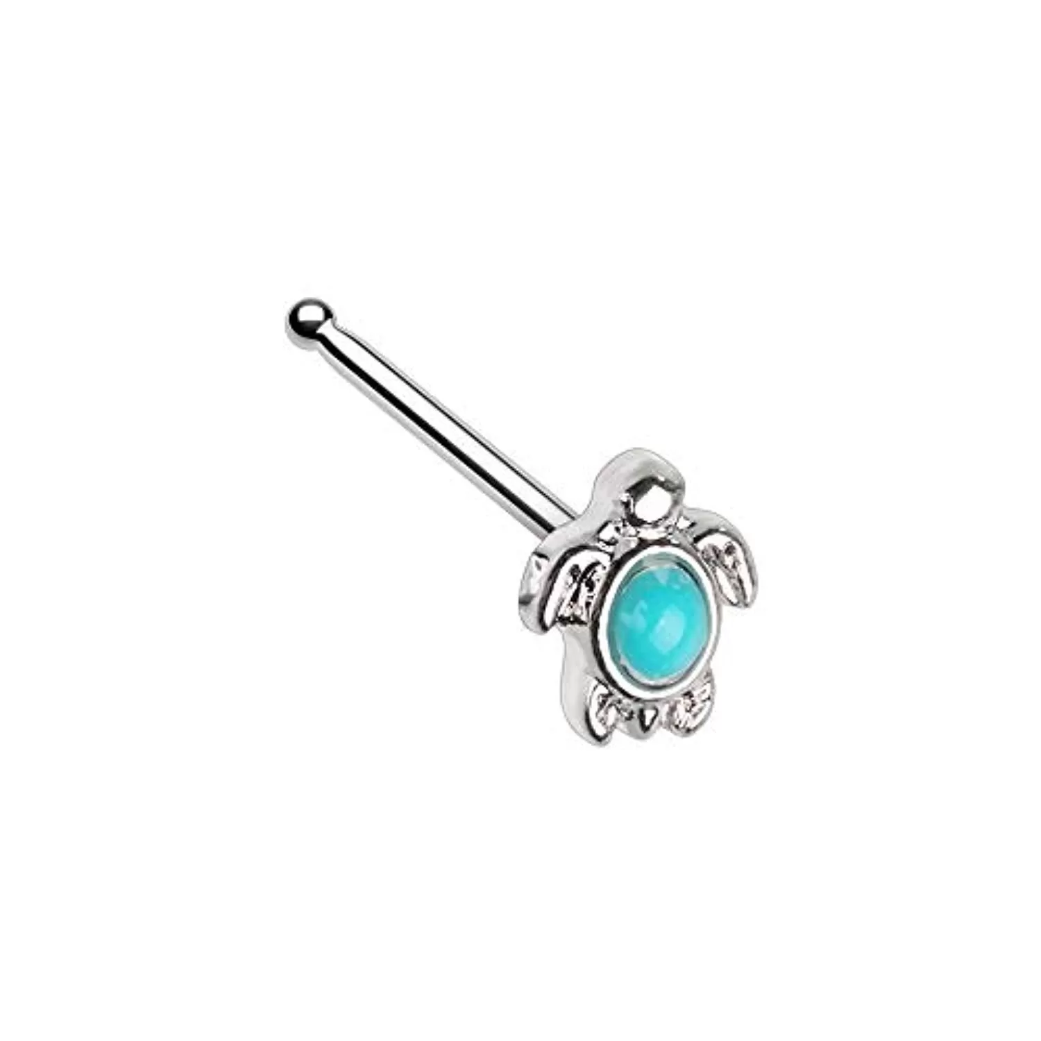 Turquoise Sea Turtle WildKlass Nose Stud Ring