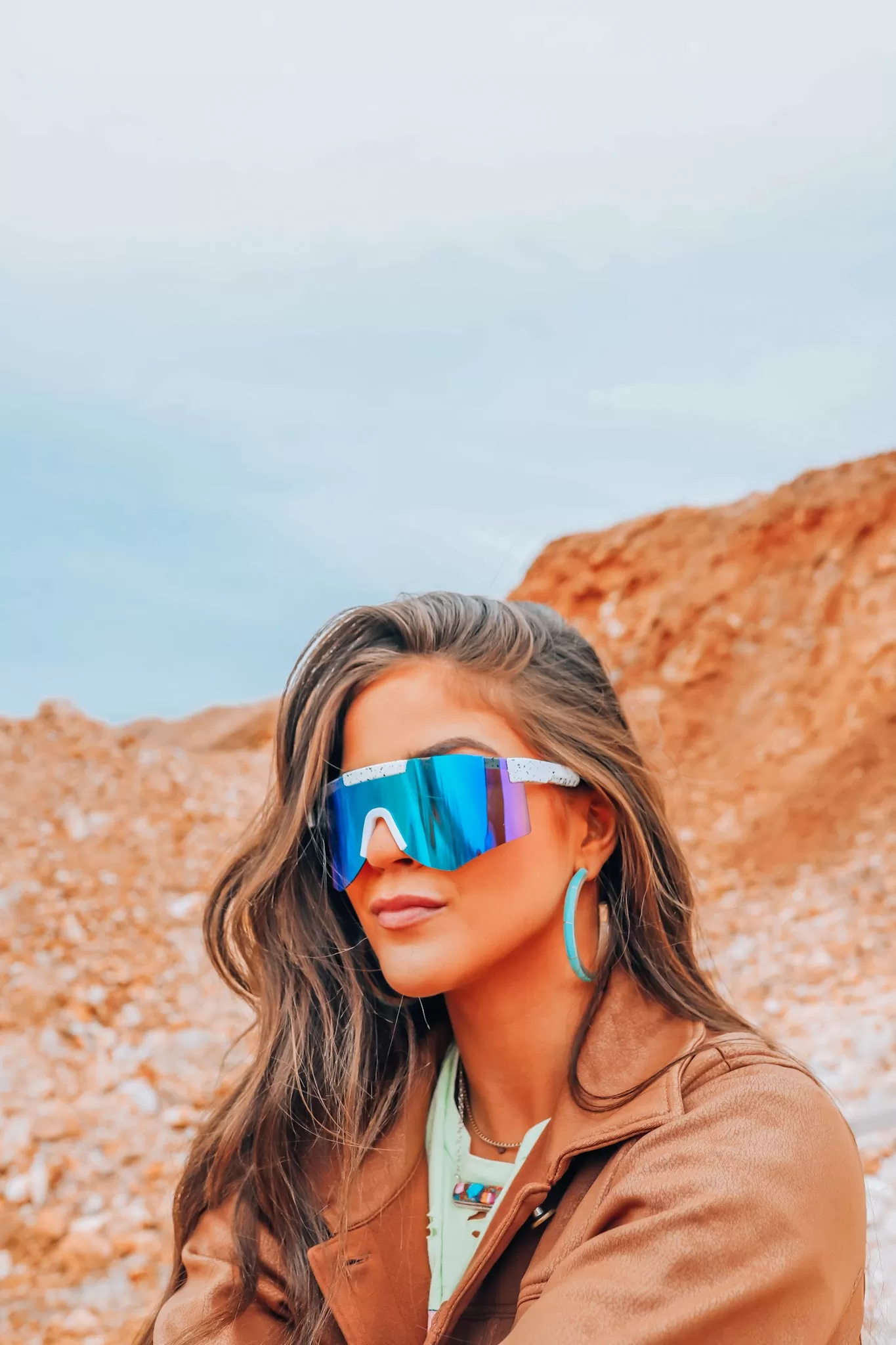 White Sport Sunglasses