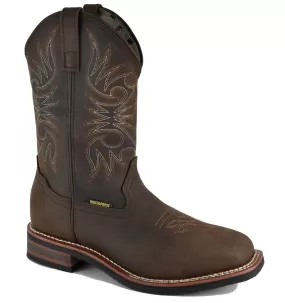 'Work Zone' Men's 10" Western WP Soft Toe - Brown